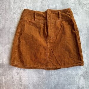 Brown corduroy miniskirt y2k preppy casual academia wear